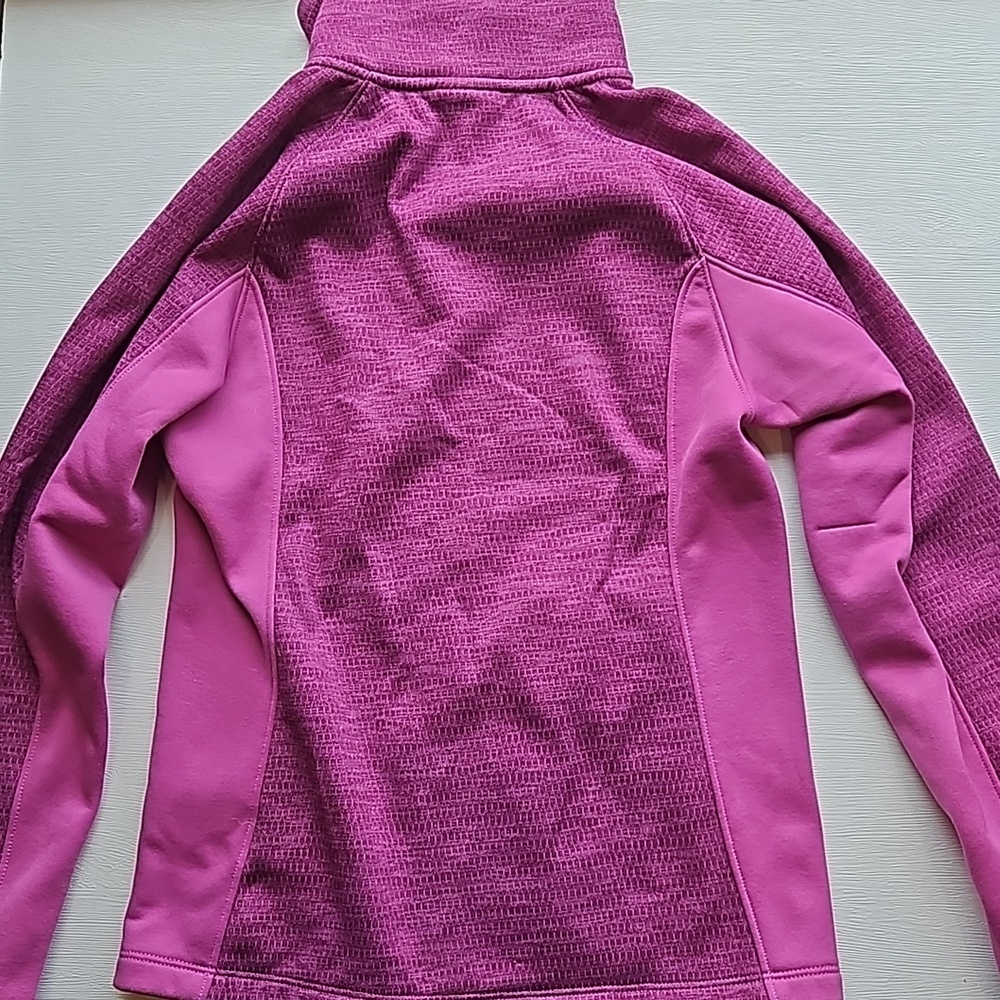 North Face Pink Purple Fleece Lined Lightweight Zip Up Jacket M (10/12) - Picture 6 of 10